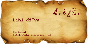 Lihi Éva névjegykártya